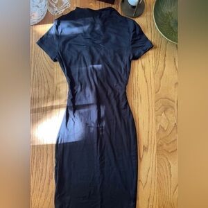 Rue 21 Women’s Body Con Dress Size XS Black Cross Tie Back